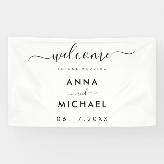 elegant-minimalist-wedding-welcome-banner-zazzle